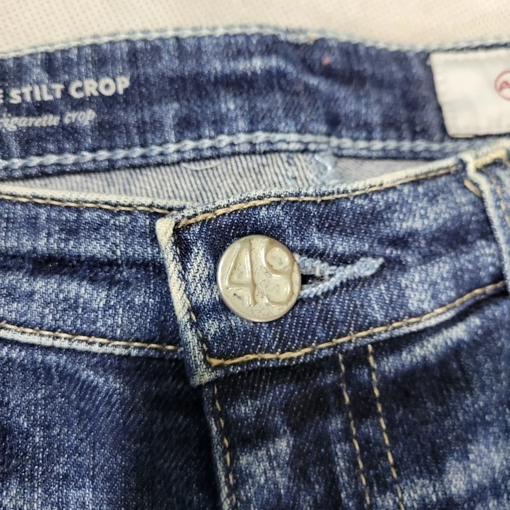 AG Adriano Goldschmeid The‎ Stilt Crop Jeans Distressed Look Size 29